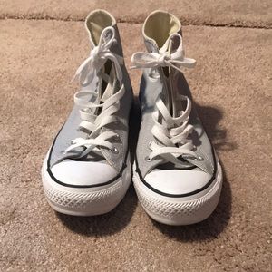 Grey high top converse. Worn once!